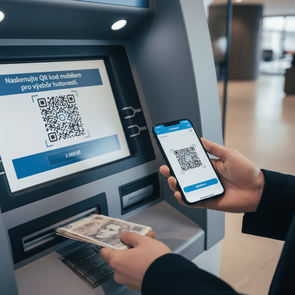 Jak vybrat peníze z bankomatu mobilem.